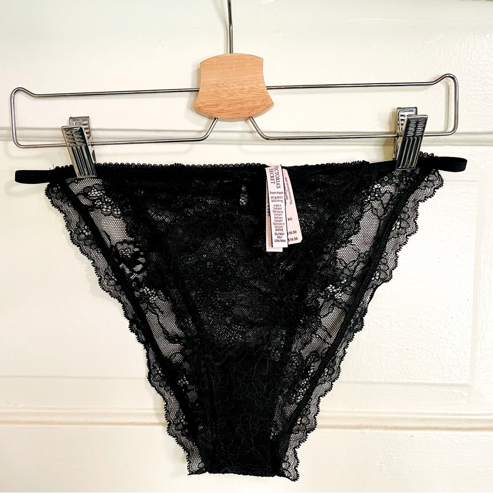 Never Worn! Black Lace String Bikini Panties
